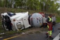 VU Gefahrgut LKW umgestuerzt A 4 Rich Koeln Hoehe AS Gummersbach P263